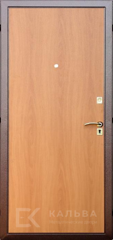 Фото №2 «Стальная дверь серый муар с внутренней панелью светлый дуб №18»