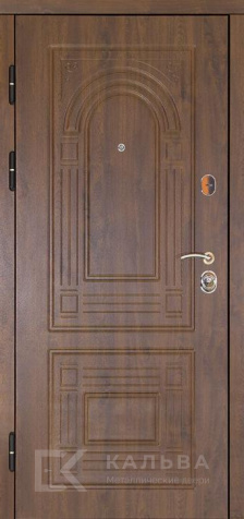 Фото №2 «Металлическая дверь орех с арочной фрезеровкой для квартиры №515»