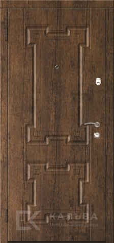 Фото №2 «Входная дверь муар шоколад с МДФ дуб фрезеровка №47»