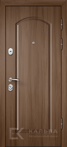 Фото «Металлическая дверь орех с арочной МДФ-панелью классика №14»