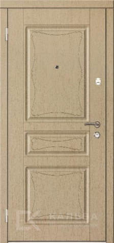 Фото №2 «Металлическая дверь графит с вставками и МДФ дуб светлый №15»