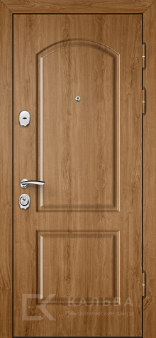 Фото «Стальная дверь чёрный муар снаружи дуб изнутри классика №93»