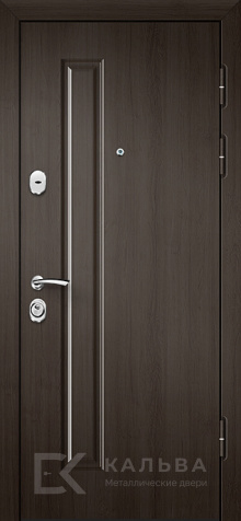 Фото «Стальная дверь венге с МДФ и классикой орех №65»