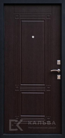 Фото №2 «Металлическая дверь тёмная шагрень с МДФ венге неоклассика №31»