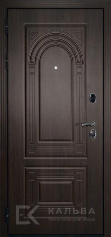 Фото №2 «Стальная дверь венге классика с арочной фрезеровкой №504»