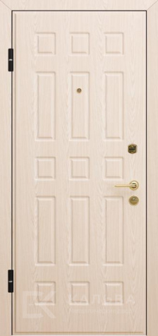 Фото №2 «Железная дверь графитовая снаружи с геометрией внутри МДФ дуб белёный №521»