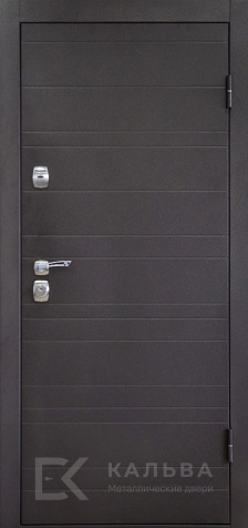 Фото «Входная дверь графит снаружи внутри МДФ арка орех для квартиры №19»