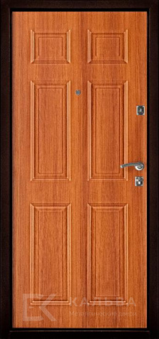 Фото №2 «Стальная дверь графит с ромбом и панелью под дуб №11»