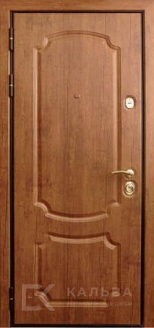 Фото №2 «Железная дверь венге с филёнками и отделкой орех для квартиры №38»