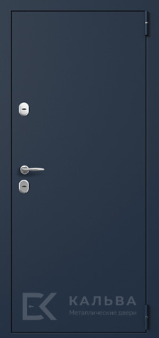 Фото «Железная дверь антрацит гладкая МДФ каштан с филёнками №30»