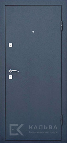 Фото «Железная дверь графит снаружи с тёмной МДФ диагональ №8»