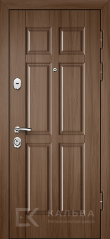 Фото «Входная дверь орех с двух сторон филёнчатая МДФ №19»