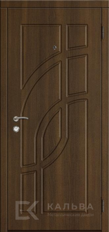 Фото «Стальная дверь орех с дугами и венге внутри №13»