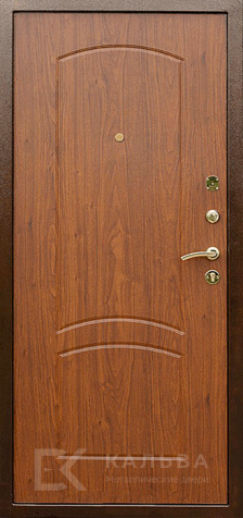 Фото №2 «Входная дверь черная с панелью МДФ орех арка для квартиры №11»