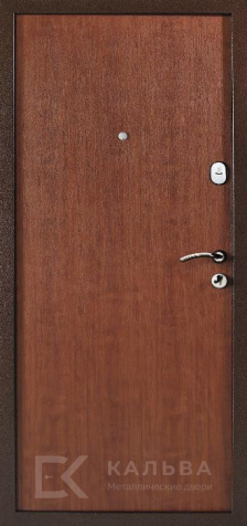 Фото №2 «Металлическая дверь шагрень шоколад и панель махагон №1»