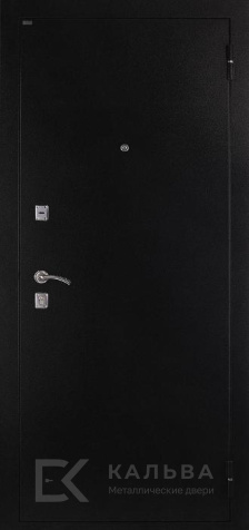 Фото «Входная металлическая дверь черная с зеркалом МДФ для квартиры №3»