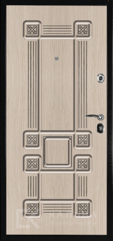 Фото №2 «Стальная дверь тёмная со светлой панелью геометрия №30»