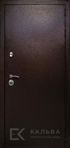 Фото «Железная дверь тёмный муар с МДФ-панелью светлый дуб №93»