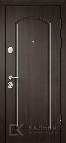 Фото «Входная дверь венге с аркой и внутренней накладкой дуб №508»