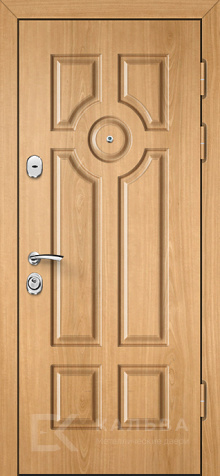 Фото «Металлическая дверь дуб медовый и тёмная арка классика №323»