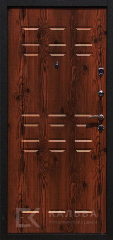 Фото №2 «Стальная дверь гладкая шоколад с МДФ панелью орех для квартиры №14»