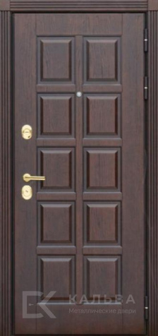 Фото «Стальная дверь венге классика с арочной фрезеровкой №504»