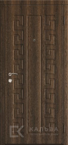 Фото «Стальная дверь синяя 3D фрезеровка и МДФ венге №51»