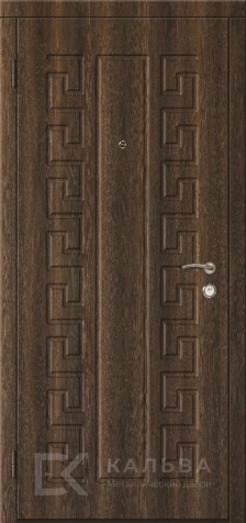 Фото №2 «Железная дверь орех с волной и тёмным меандром №20»