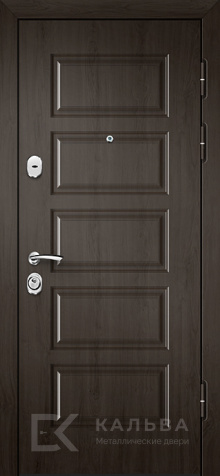 Фото «Железная дверь венге с квадро-панелью и классическими филёнками №542»