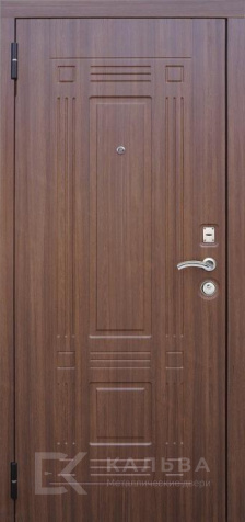 Фото №2 «Входная дверь порошковая бронза с МДФ-панелью орех классика №25»