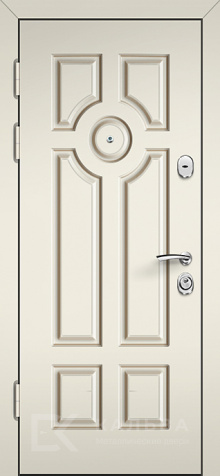 Фото №2 «Входная дверь графит с подсветкой и белой МДФ для квартиры №12»