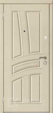 Фото №2 «Входная дверь венге с бежевой МДФ-панелью волна №330»