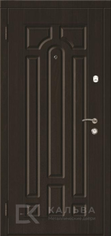 Фото №2 «Стальная входная дверь тёмная классика со светлой МДФ №16»