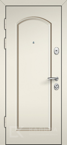 Фото №2 «Металлическая дверь венге 3D квадраты и кремовая арка №535»