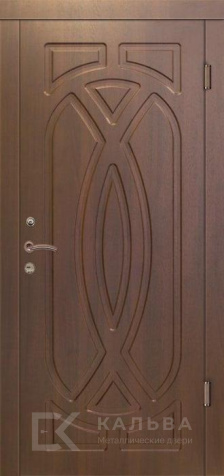 Фото «Входная дверь коричневый металл снаружи белёный дуб внутри для квартиры №10»