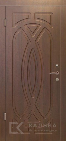 Фото №2 «Входная дверь бордо порошковая с накладкой МДФ классика №90»