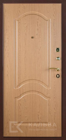 Фото №2 «Входная дверь чёрная с отделкой светлый дуб внутри №563»