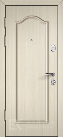 Фото №2 «Стальная дверь орех с внутренней накладкой дуб молочный для квартиры №562»