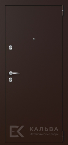 Фото «Стальная дверь гладкая шоколад с МДФ панелью орех для квартиры №14»