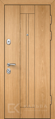 Фото «Металлическая дверь бетон серый лофт с панелью дуб №41»