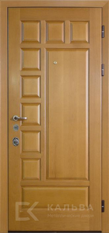 Фото «Стальная дверь классика с МДФ под дуб светлый медовый №551»