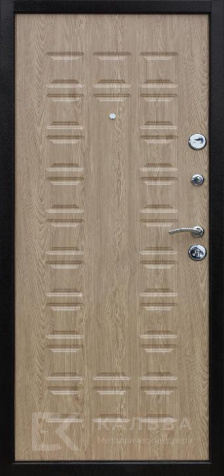 Фото №2 «Железная дверь тёмная классика снаружи светлый дуб с рельефом внутри №222»