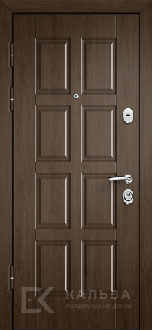 Фото №2 «Входная дверь белая и венге с филёнками классика №395»