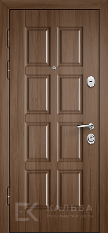 Фото №2 «Стальная дверь венге модерн с дугой внутри орех МДФ филенчатая №332»