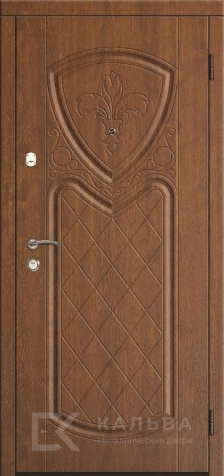 Фото «Металлическая дверь двусторонняя МДФ резной щит и овальная вставка №25»