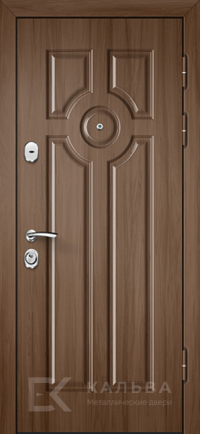 Фото «Металлическая дверь орех с арочной фрезеровкой для квартиры №515»