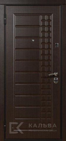 Фото №2 «Стальная дверь графит с рельефом и МДФ-панелью венге для квартиры №92»