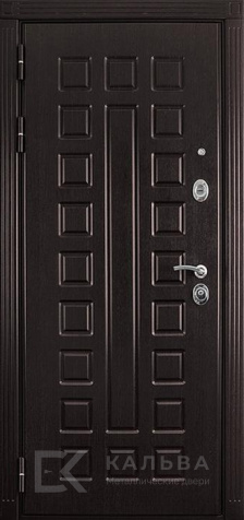 Фото №2 «Железная дверь орех и чёрный квадро без остекления №4»