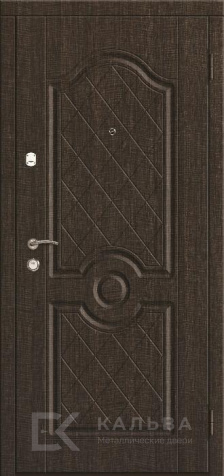 Фото «Металлическая дверь венге с арочным зеркалом и МДФ №47»