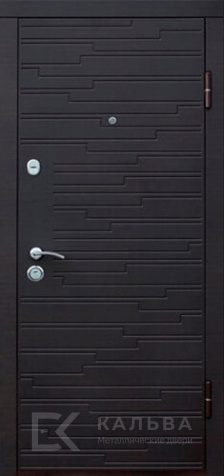 Фото «Входная дверь антрацит геометрия снаружи филёнка внутри №503»